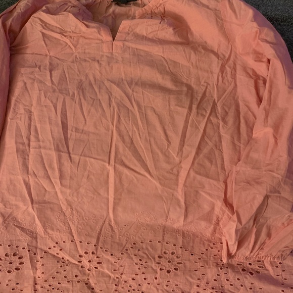 Long sleeve blouse with eyelet at bottom - Picture 1 of 3